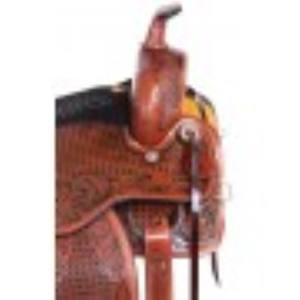 Juego de tachuelas de sillín de caballo occidental de cuero Premium para carreras de barriles para montar en inglés - Product Image 5