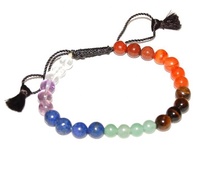 Pulsera de Ágata Clásica Aashim con 7 Chakras, Diseño Circular con Forma/Nuevo Patrón, Brazaletes de Moda Elegantes y con Estilo