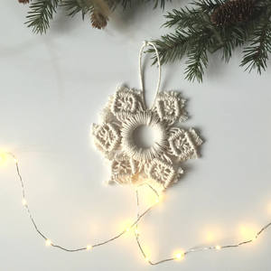 Decoración de macramé para árbol de Navidad, adornos de macramé colgantes de estilo bohemio para árbol de Navidad, novedad - Product Image 5