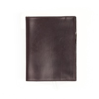 Cuaderno de cuero con bucle de bolígrafo, almohadilla de escritura, diario, colores personalizados