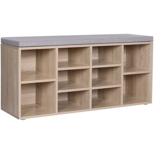 <span class=keywords><strong>VASAGLE</strong></span> Meuble de rangement d'entrée blanc à 10 compartiments, étagère à chaussures, <span class=keywords><strong>banc</strong></span> à chaussures avec coussin - Product Image 2