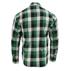 Camisa de franela de algodón con tablero verde personalizado para hombre de la mejor calidad, transpirable y cómoda para montar en motocicleta, teñida con hilo - Product Image 6