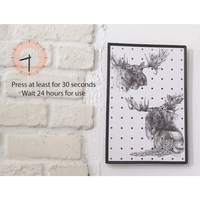 Kit d'organisation murale en panneau perforé en MDF sans perçage, auto-adhésif, multifonctionnel, pour armoire, simple, 12x24 pouces