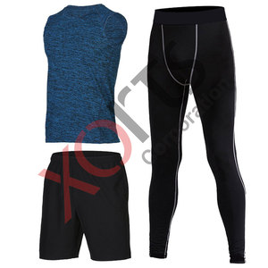 Vêtements de sport unisexes pour athlètes actifs, course à pied, entraînement, yoga, compression, fitness, extensibles dans quatre sens, respirants, écologiques - Product Image 2