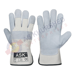 Leather Working <b>Gloves</b> Protective and Cut Resistant For Driving and Gardening Factory <b>Fleece</b> <b>Lined</b> <b>Glove</b> - Product Image 5
