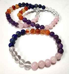 Wholesale Gemstone Bracelet 8mm Round <b>Beaded</b> Bracelet for EMF Protection Wholesale Bracelet at Wholesale Price - Product Image 1