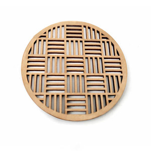 Al por mayor personalizado corte láser madera Color de luz peso delgada 4mm posavasos en MDF de madera de corte CNC de corte por láser y de tallado - Product Image 1