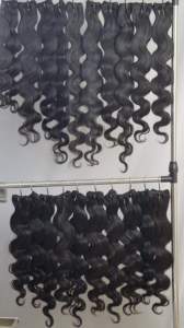 Mèches et fermetures ondulées à corps brut 100% naturel, vente d'usine, fournisseurs de cheveux humains, Double étiré, livraison gratuite, brun naturel - Product Image 4