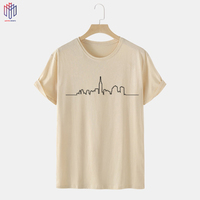 T-shirts à manches courtes pour hommes 100 % coton, unis, personnalisables, respirants, séchage rapide, écologiques, anti-plis, col rond, entièrement personnalisables