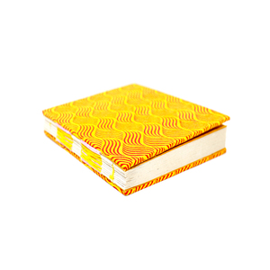 Handmade Mini Túi sóng máy tính xách tay 40 tờ ràng buộc trong phong cách may làm bằng màn hình giấy lokta in bằng tay - Product Image 5