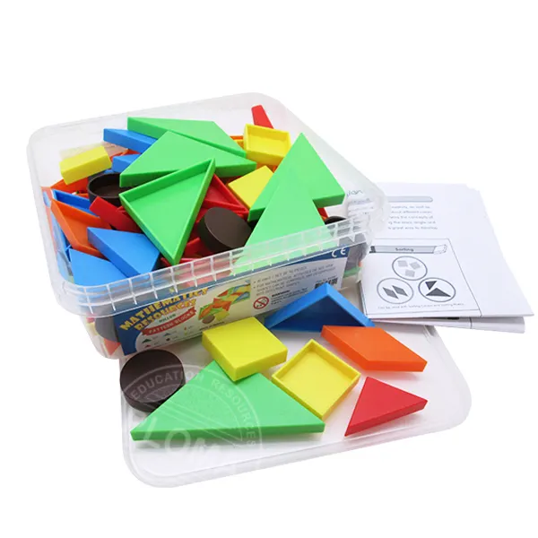 Plastic pattern block shapes set