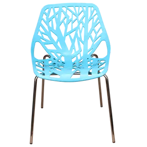 Garden home modern polypropylene chair with chrome legs Carmen 9911 - red, orange, green, blue