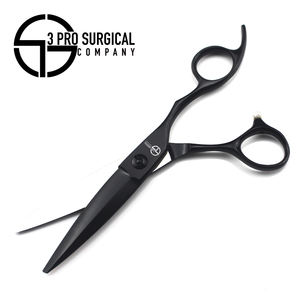 Plein ensemble de ciseaux pour barbier, Set de 3 ciseaux chirurgicales pour Salon de coiffure, coupe pour éclaircir, noir, - Product Image 6