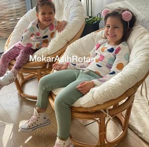 Silla papasan de ratán natural vintage moderna al por mayor para niños para uso en el salón - Product Image 4