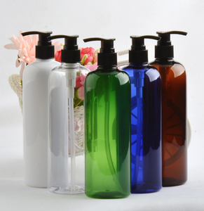 PET Colored Round Flat Shoulders Plastic Bottle 100ml 150ml 200ml 250ml 500ml with Gold Silver Lotion <strong>Pump</strong> <strong>Dispenser</strong> - Product Image 3