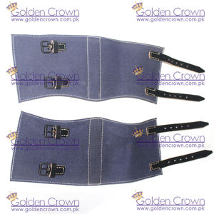 Polainas De Cuero Negro Azul Luftwaffe | Polainas de cuero negro de lona azul alemana | Polainas de cuero alemán - Product Image 3