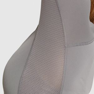 Camiseta de Yoga para mujer, ropa de cuello redondo de alta calidad, sudaderas grises al por mayor - Product Image 5