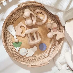 Luxury <b>Round</b> Rattan Tray Perfect for Hotel Ware Wedding Tableware and Stylish Kitchen Accessories and Decor - Product Image 6