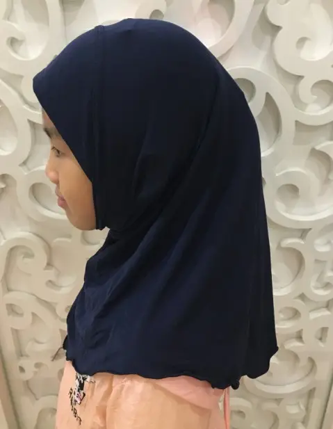 Pañuelo para la cabeza liso para niños, hiyab islámico, nuevo estilo, musulmán, popular, 2019