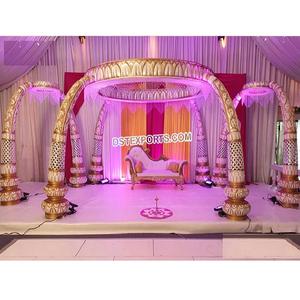 Tronc de nuit de mariage de rêve Pilier Mandap Décor Dernier traditionnel Exclusif du Sud FRP Mariage Mandap Design Style Traditionnel - Product Image 1