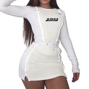 Chándales de ajuste seco para mujer, trajes de chándal reflectantes de 3M para mujer con impresión de logotipo personalizado - Product Image 1