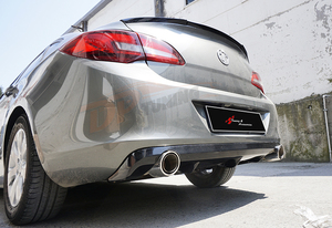 Astra J Facelift – séparateur de diffuseur arrière de berline 2011 - 2020 avec embouts chromés gauche et droit, Kit OPC en plastique noir brillant de Piano - Product Image 3