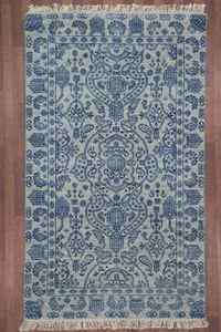 Alfombra de Seda de Bambú Hecha a Mano en Cachemira, Alfombras y Tapetes Rectangulares Multicolores - Product Image 2