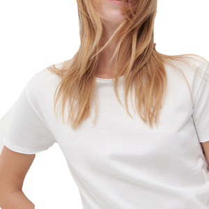 เสื้อยืดผู้หญิง OEM รุ่นใหม่ล่าสุดสำหรับฤดูร้อน ผ้าฝ้ายแท้ สวมใส่สบาย - Product Image 5