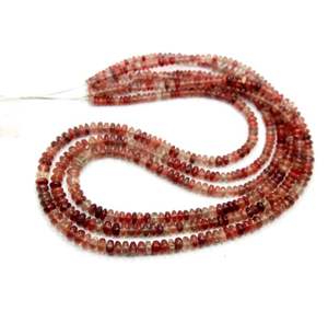 Andesine Smooth Roundel Shape Natural Gemstone <b>Beads</b> 18 Inch <b>Stone</b> <b>Beads</b> Collection - Product Image 3