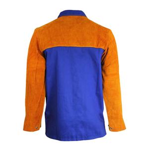 Chaqueta de soldadura de cuero de vaca resistente al fuego - Product Image 6