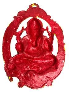 Artesanía Nirmala, Decoración de Pared Ovalada Religiosa Multicolor de Metal Hecha a Mano con Ganesh de Rajasthan, para Regalo Corporativo - Product Image 5