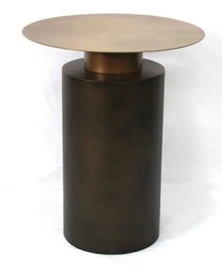 Fancy Brass Modern Living Room <b>Stool</b> with Antique Finish and Adjustable Height - Product Image 2
