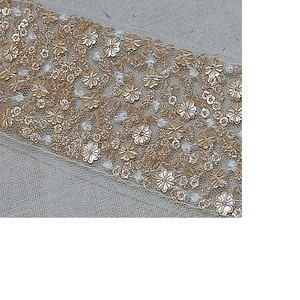 ที่กำหนดเองทำริบบิ้นปัก1.5นิ้วสีพาสเทลกว้างกับเย็บปักถักร้อยดอกไม้ที่ซับซ้อนสำหรับนักออกแบบเสื้อผ้า - Product Image 5