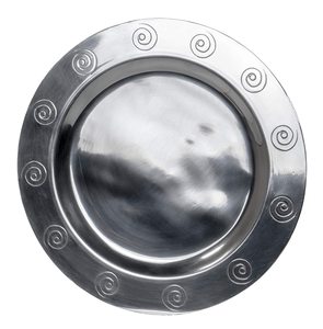 Placas de carga de cobre para cena, cargadores redondos para servidor, calidad Premium, plato de acero inoxidable, patrón sólido de Metal - Product Image 1