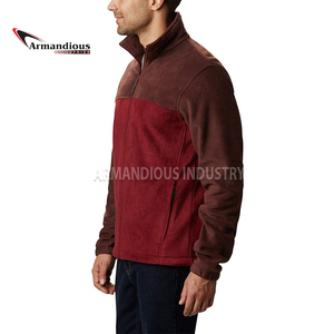 Vente en gros Logo personnalisé hommes hiver polaire veste réversible avec col montant - Product Image 4