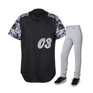 Uniforme de béisbol transpirable de alta calidad hecho a medida, conjunto de ropa deportiva de talla grande, técnicas impresas - Product Image 1