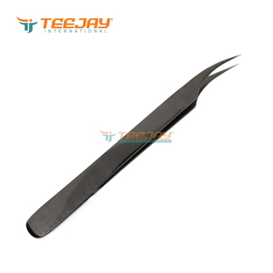 แหนบแยกขนตา TEEJAY Plasma Black Dolphin ปลายแหลมพิเศษ สแตนเลสสตีล จับง่าย เหมาะสำหรับการแยกและหยิบขนตา - Product Image 2