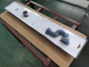 Canal de douche léger en acier inoxydable chromé noir moderne de 25cm égouttoir de grille de douche pour application dans la salle de bain - Product Image 4