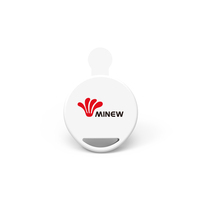 Minew BLE 4.0 iBeacon, Llavero iBeacon Económico de Bajo Consumo, el Más Pequeño, Etiqueta Adhesiva Bluetooth Portátil