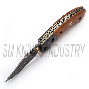 Beau couteau damas fait à la main belle poche de serrure de doublure/couteau pliant (smk1252) - Product Image 3