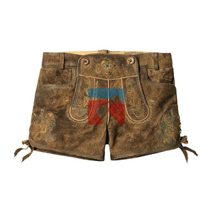 Authentische Herren Bayerische Lederhosen Traditionelles Deutsches Oktoberfest-Kostüm Shorts - Product Image 1