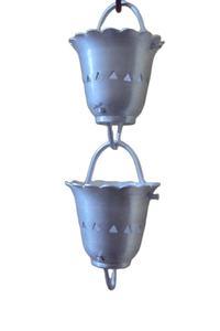 Chaînes de pluie en cuivre, tasse à fleurs suspendue, chaînes - Product Image 2