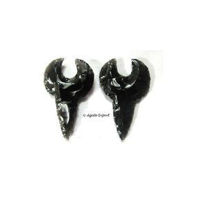 หัวลูกศรสีดำ Obsidian ขนาดเล็กที่มีประสิทธิภาพขวานหัวลูกศร Obsidian - Product Image 1