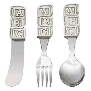 Mango de diseño grabado alfabético, cuchillos recubiertos de plata, juego de cubiertos para el hogar y la cocina de hoteles - Product Image 1