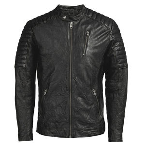 Réflecteurs de veste en cuir de moto approuvés CE noirs et blancs personnalisés AA classés EN17092 vêtements de sport confortables coupe-vent pour adultes - Product Image 4