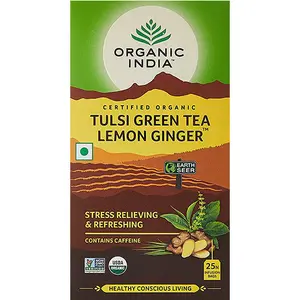 Organik hindistan Tulsi YEŞİL ÇAY limon zencefil (25Dip)