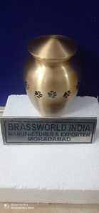 Suministros funerarios de la India, bonitas urna funeraria dorada de Mascota, de Brassworld - Product Image 2