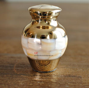 Urnes en laiton pur Urnes faites à la main Pot funéraire - Product Image 4