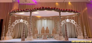 Mandap y Escenario de Diseño Manavarai para Bodas Hindúes, Mandapam Manavarai para Ceremonias de Boda Teluguas, Mandap Manavarai para Bodas en el Reino Unido - Product Image 4