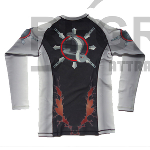 Protector de sarpullido mma de compresión, manga larga, estampado por sublimación, diseño OEM - Product Image 1